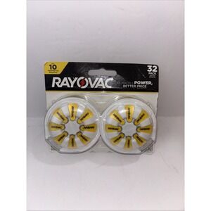 Rayovac Size 10 Hearing Aid Zinc Air Batteries 32 Total Best By 12/26